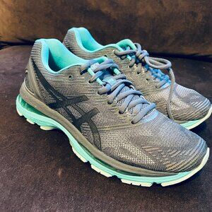 Asics GEL-Nimbus 19 Lite-Show T7C8N-9590 Women's 7.5 Running Dark Grey/Green